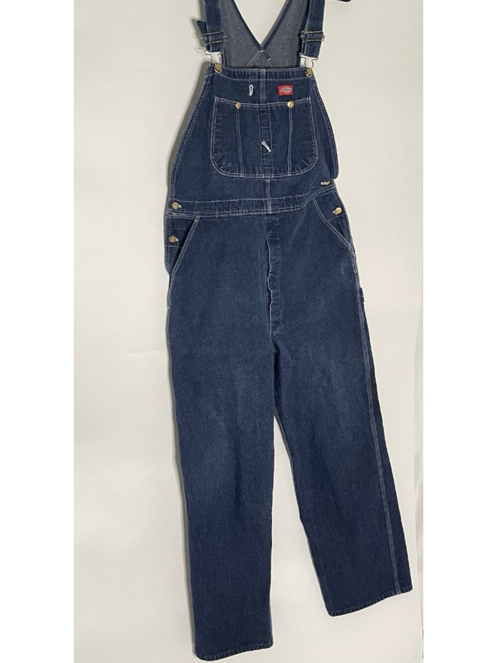 Dickies Carpenter Bib Overalls W40 L32 Dark Blue Denim Workwear Carpenter USA